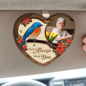 Custom Photo Memorial I'm Always With You - Personalized Custom Shaped Car Visor Clip