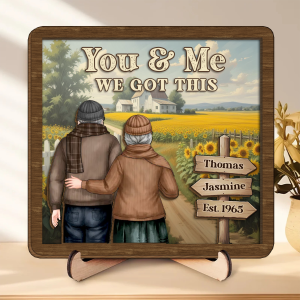 No Matter What, It’s Always You & Me - Couple Personalized Custom 2-Layered Wooden Plaque With Stand - Gift For Husband Wife, Anniversary