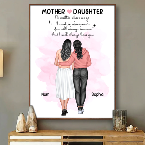 Mother Daughter No Matter Where We Go Mother's Day Gift Personalized Poster