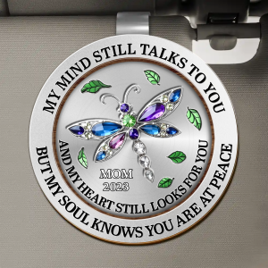 Memorial My Mind Still Talks To You - Personalized Custom Shaped Car Visor Clip