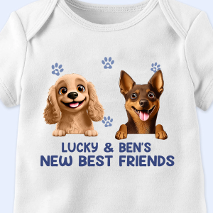 Baby New Best Friends - Personalized Baby Onesie