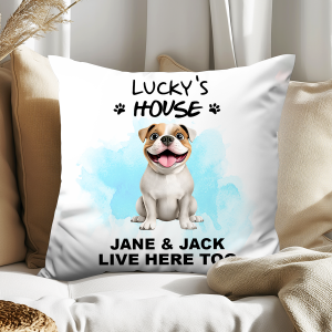 Dog House Live Here - Personalized Pillow