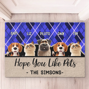 Hope You Like Dogs - Dog Personalized Custom Home Decor Decorative Mat - House Warming Gift For Pet Owners, Pet Lovers