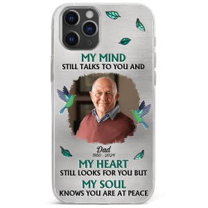 Custom Photo Memorial My Mind Still Talks To You - Personalized Clear Phone Case