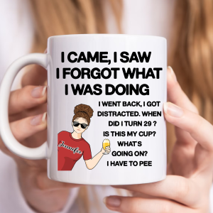 Senior Mom Dad Retired Came Saw Got Distracted When Did I Turn Old - Personalized Mug