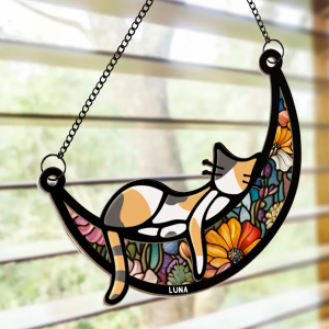A Loving Heart At Rest, Forever Remembered - Memorial Personalized Window Hanging Suncatcher - Sympathy Gift For Pet Owners, Pet Lovers