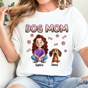 Animation Cartoon Galaxy Pattern Dog Mom Personalized Shirt, Gift For Dog Lovers