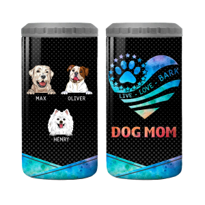 Dog Mom Galaxy Texture Multiple Use Personalized 4 In 1 Can Cooler
