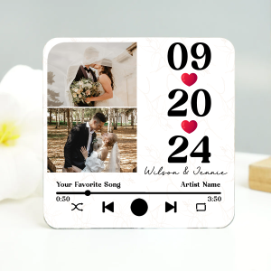 Couple Anniversary, Wedding, Special Date Personalized Music Fridge Magnet, Heartfelt Gift for him, Gift for her