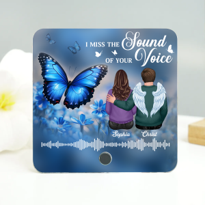 Realistic Butterfly Lost Loved One Voice Recording Memo Voicemail Memorial Keepsake Personalized Music Fridge Magnet