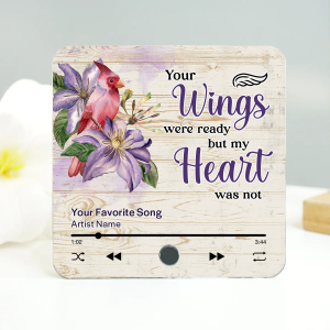 Hummingbird My Mom Was So Amazing God Made Her An Angel Personalized Music Fridge Magnet, Memorial Keepsake, Remembrance Gift