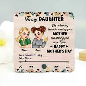To My Daughter From Mom Happy Mother's Day Personalized Music Fridge Magnet, Mother's Day Gift For Daughter
