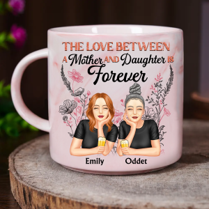 Mother And Daughter Forever - Personalized Marble Mug