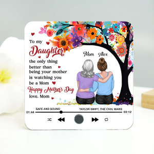 From Mom To My Daughter Personalized Music Fridge Magnet, Heartfelt Mother's Day Gift for Daughter, Daughter-in-law
