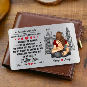 I Promise To Always Be By Your Side - Personalized Aluminum Wallet Card