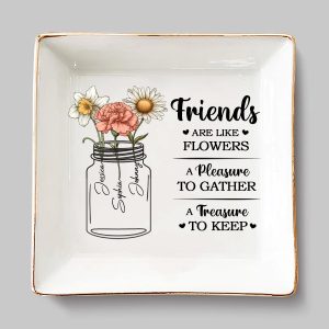 Birth Month Flowers A Treasure To Keep - Personalized Ring Dish