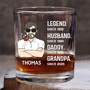 Legend Husband Daddy - Personalized Whiskey Glass
