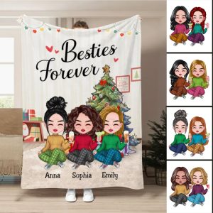 Besties - Besties Forever - Personalized Blanket (BU) - Makezbright Gifts
