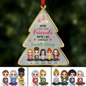 Besties - Not Just Friends, More Like A Small Gang - Personalized Christmas Ornament - Makezbright Gifts