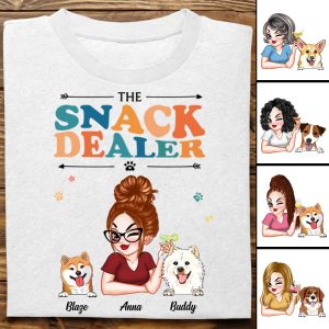 Dog Lovers - The Snack Dealer - Personalized Unisex T - Shirt - Makezbright Gifts