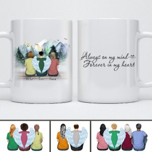 Family - Always On My Mind Forever In My Heart - Personalized Mug (Snow 2) - Makezbright Gifts