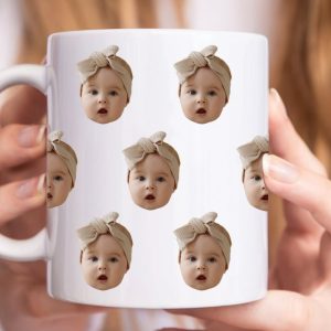 Family - Custom Baby Face Photo - Personalized Mug - Makezbright Gifts
