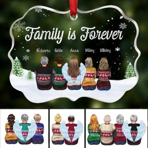 Family - Family Is Forever - Personalized Transparent Ornament (NN) - Makezbright Gifts