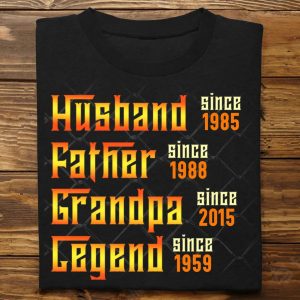 Family - Husband Father Grandpa Legend - Personalized Unisex T - shirt, Hoodie, Sweatshirt - Makezbright Gifts