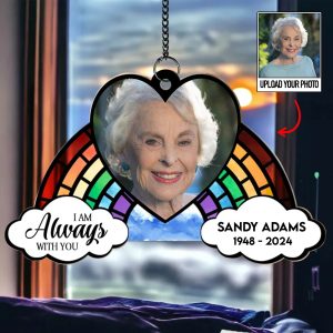 Family - I Am Always With You - Personalized Window Hanging Suncatcher Ornament - Makezbright Gifts