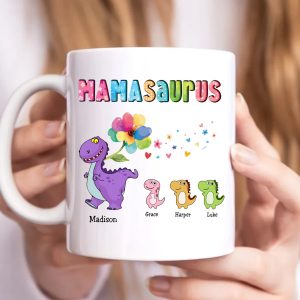 Family - Mamasaurus - Personalized Mug - Makezbright Gifts