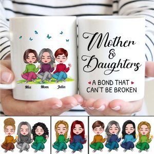 Family - Mother and Daughters A Bond That Can‘t Be Broken - Personalized Mug (LL) - Makezbright Gifts