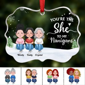 Friends - You're The She To My Nanigans - Personalized Transparent Ornament (Ver 3) - Makezbright Gifts