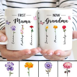 Mother - First Mom Now Grandma - Personalized Mug (II) - Makezbright Gifts