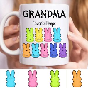 My Favorite Peeps Call Me Grandma - Personalized Mug - Makezbright Gifts