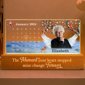 Custom Photo The Moment Your Heart Stopped - Personalized Rectangle LED Light