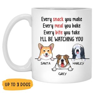 Watching You, Funny Personalized Mug, Father's Day gift, Custom Gift for Dog Lovers - Makezbright Gifts